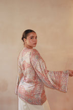 Orange Purple Wrap Top