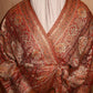Maroon Orange Wrap top
