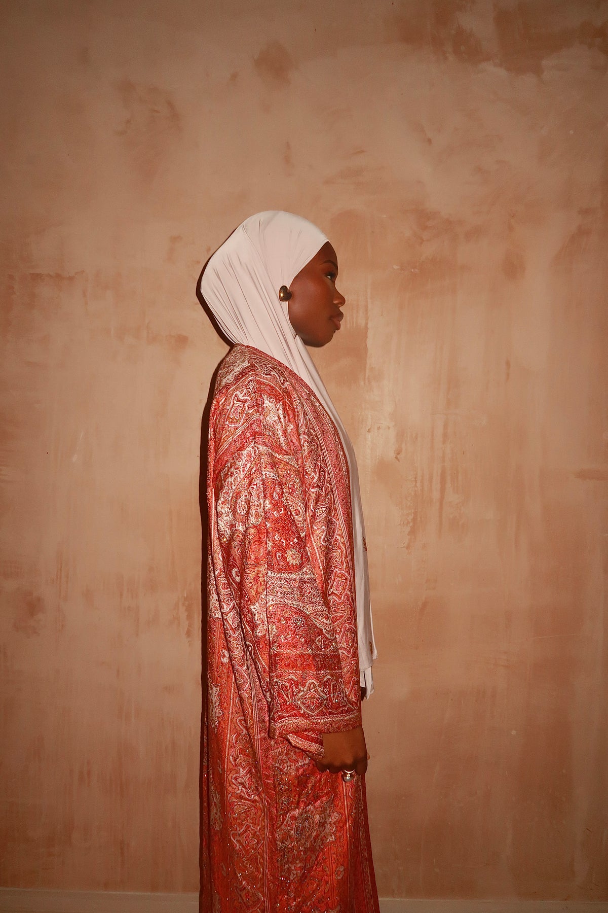 Pink Red Abaya