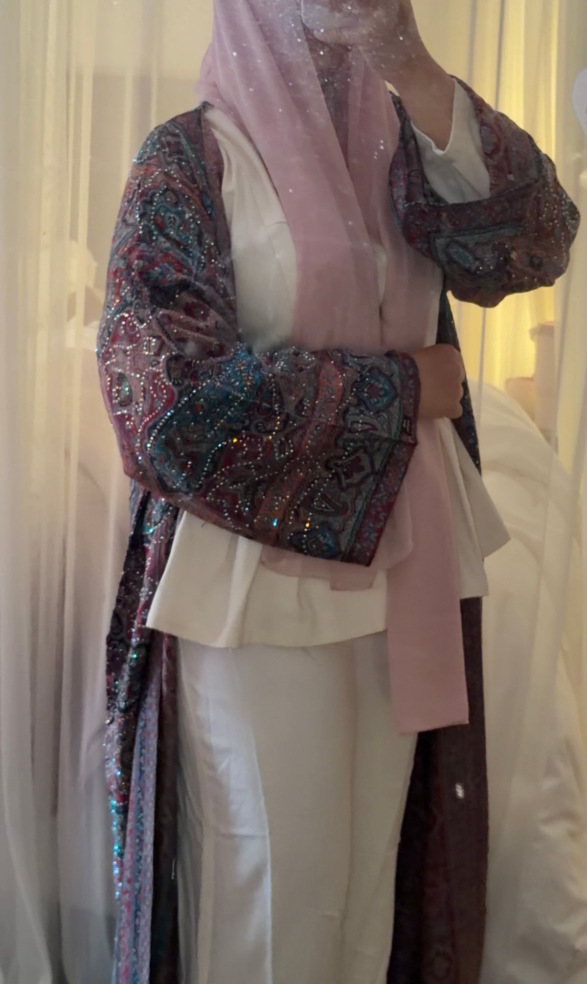 Black Blue Abaya