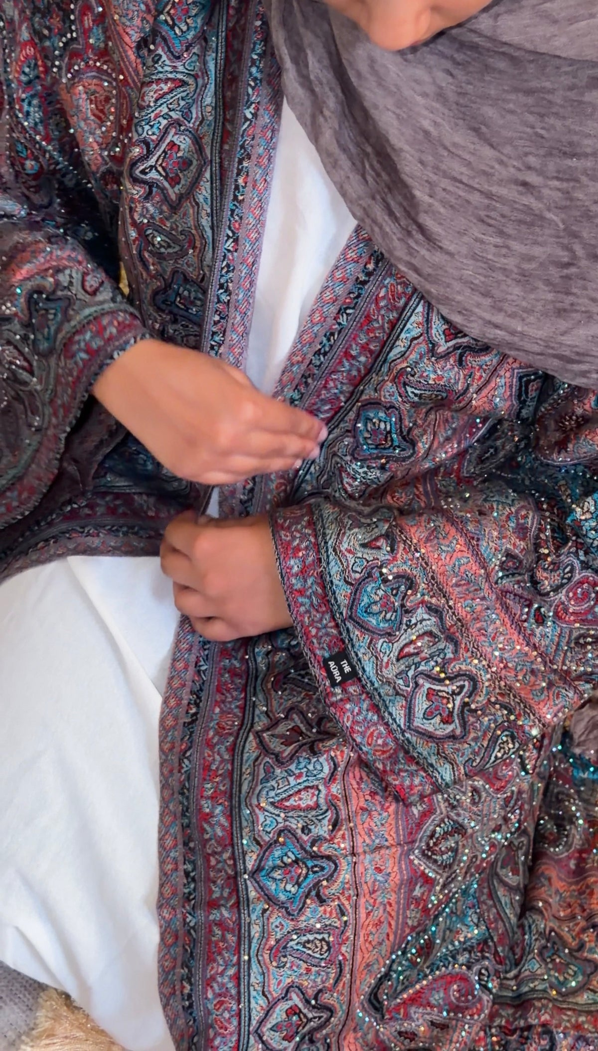 Black Blue Abaya