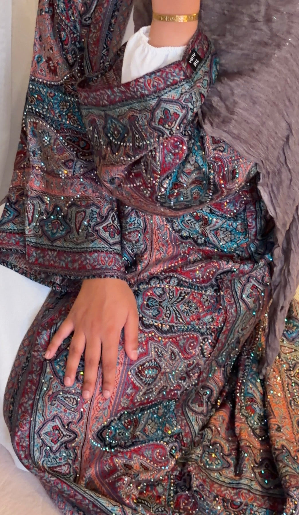 Black Blue Abaya