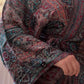 Black Blue Wrap top