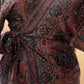 Black Blue Wrap top