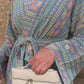 Dark Blue Paisley Kimono